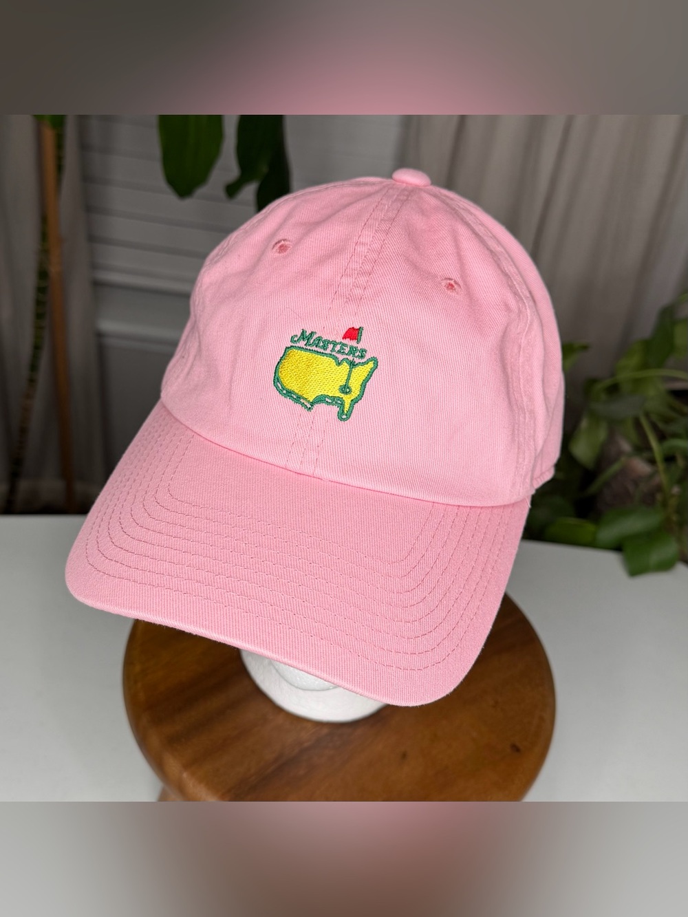 American Needle Masters Pastel Pink Golf Hat Cotton Embroidered Logo Woman's